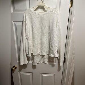 Free People waffle shirt